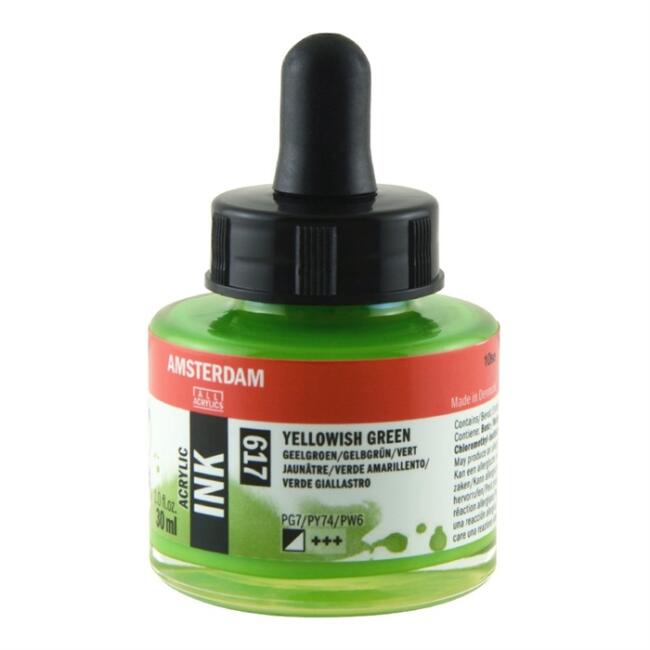 Talens Amsterdam Akrilik Mürekkep 30 ml Yellowish Green 617 - 1