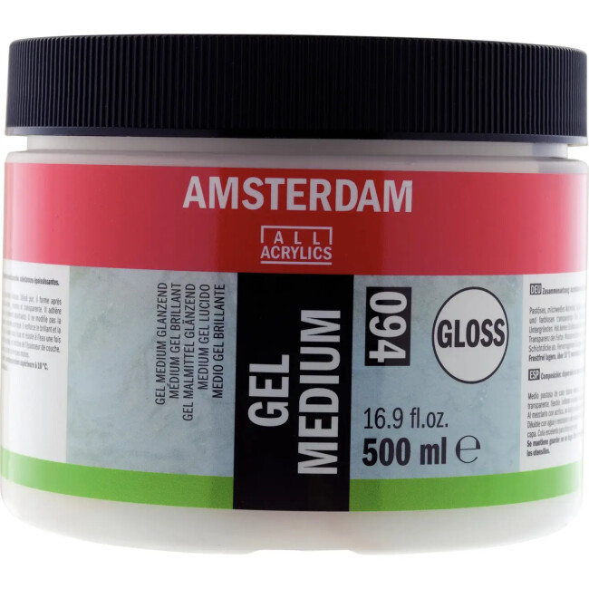 Talens Amsterdam Gel Medium Gloss Parlak Akrilik Boya Medyumu 500 ml 094 - Amsterdam