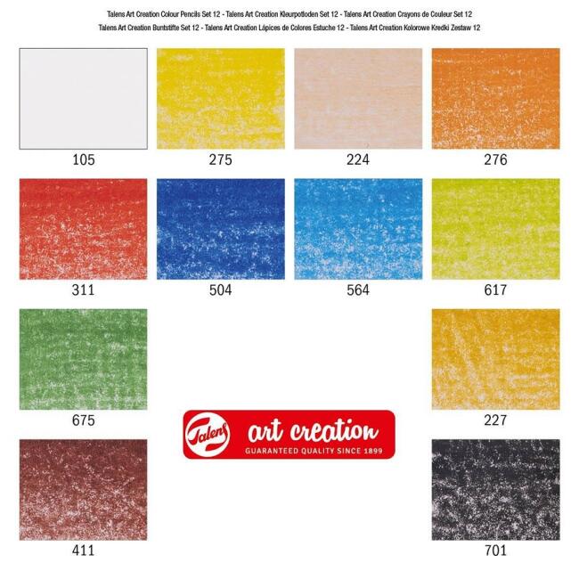 Talens Art Creation Colour Pencil Kuru Boya Kalemi 12 Renk - 3