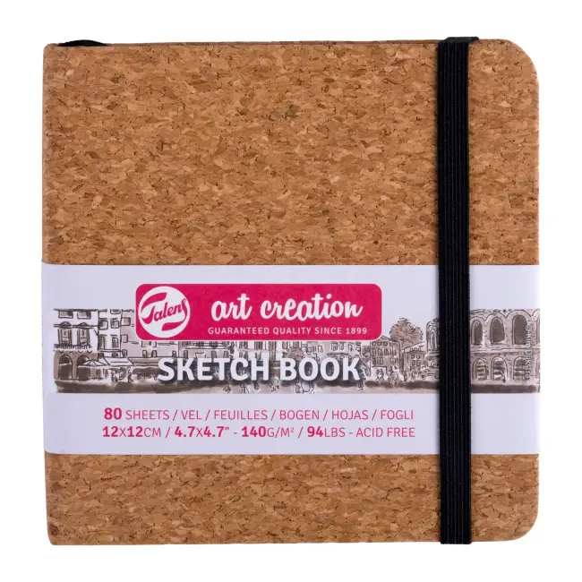 Talens Art Creation Cork Sketch Book Eskiz Defteri 140 gr 12x12 cm 80 Yaprak 9314054M - 1