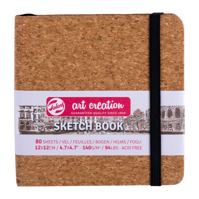 Talens Art Creation Cork Sketch Book Eskiz Defteri 140 gr 12x12 cm 80 Yaprak 9314054M - Art Creation