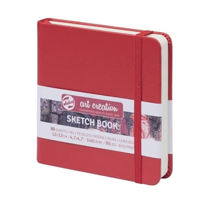 Talens Art Creation Sketch Book Eskiz Defteri 80 Yaprak 140 g 12x12 cm Kırmızı - 1