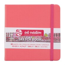 Talens Art Creation Sketch Book Eskiz Defteri 80 Yaprak 140 g 12x12 cm Mercan - Art Creation