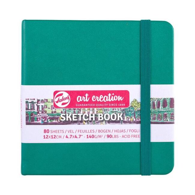 Talens Art Creation Sketch Book Eskiz Defteri 80 Yaprak 140 g 12x12 cm Orman Yeşili - 1
