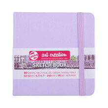 Talens Art Creation Sketch Book Eskiz Defteri 80 Yaprak 140 g 12x12 cm Pastel Mor - Art Creation