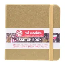 Talens Art Creation Sketch Book Eskiz Defteri 80 Yaprak 140 g 12x12 cm White Gold 9314144M - 1