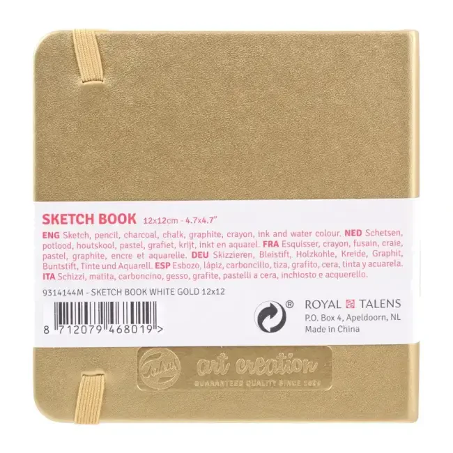 Talens Art Creation Sketch Book Eskiz Defteri 80 Yaprak 140 g 12x12 cm White Gold 9314144M - 2