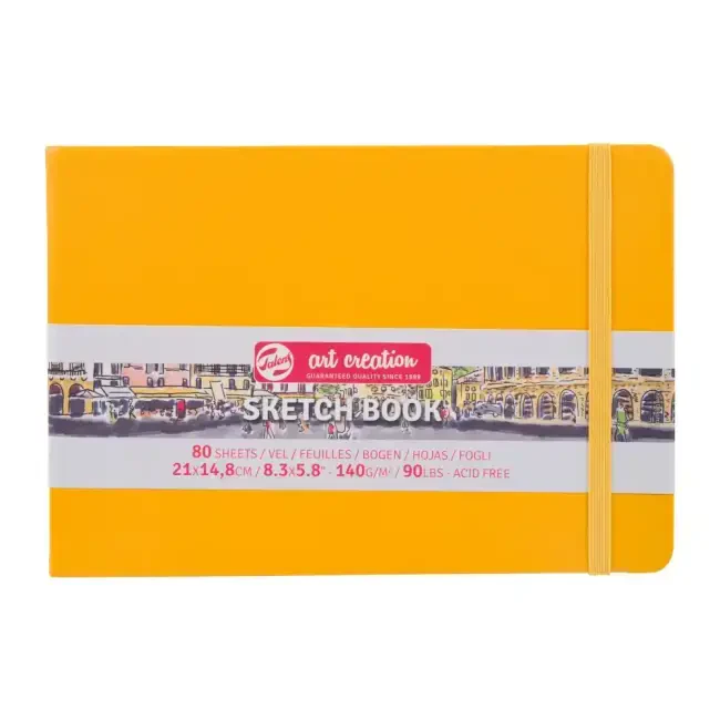 Talens Art Creation Sketch Book Eskiz Defteri 80 Yaprak 140 g 21x14,8 cm Golden Yellow 9314115M - Art Creation