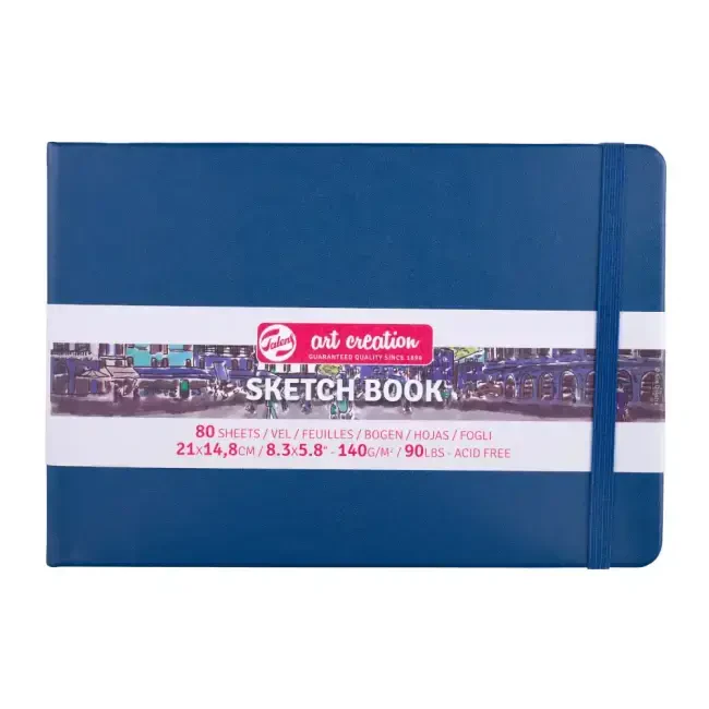 Talens Art Creation Sketch Book Eskiz Defteri 80 Yaprak 140 g 21x14,8 cm Navy Blue 9314235M - Art Creation