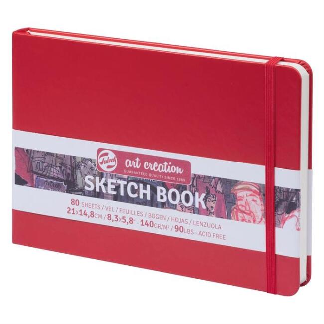 Talens Art Creation Sketch Book Eskiz Defteri 80 Yaprak 140 g A5 Kırmızı - 1