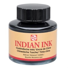 Talens Çini Mürekkebi Siyah Indian Ink 30 ml - 3