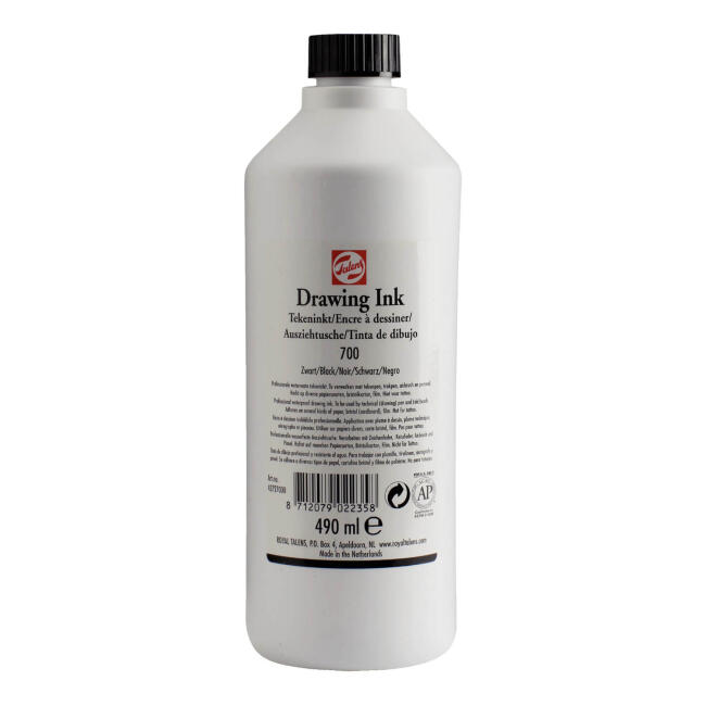 Talens Drawing Ink Çizim Mürekkebi 490 ml Black 700 - 1