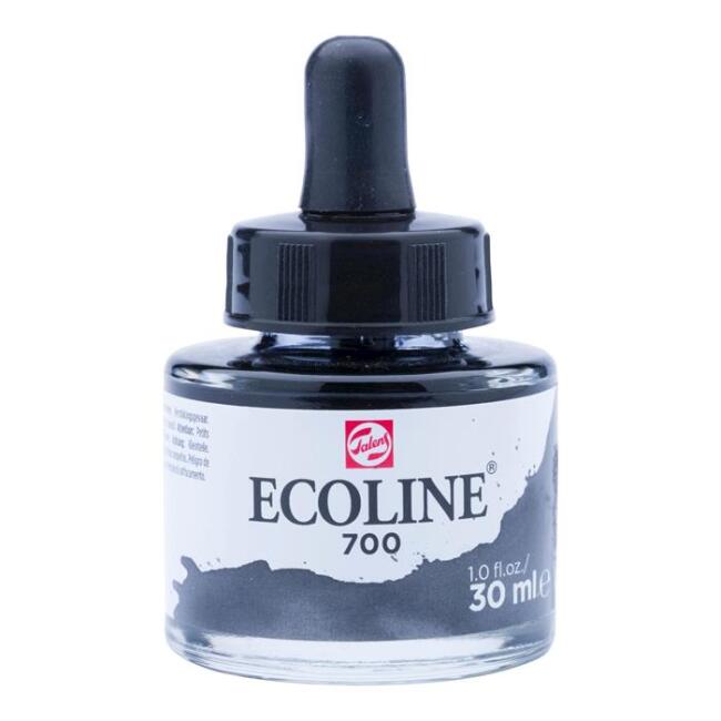 Talens Ecoline Sıvı Sulu Boya 30 ml Black 700 - 1