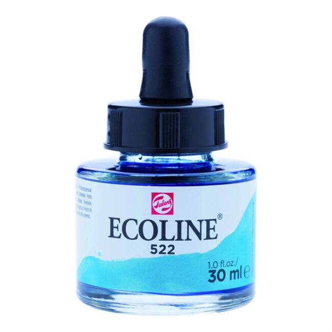 Talens Ecoline Sıvı Sulu Boya 30 ml Turquoise Blue 522 - 3