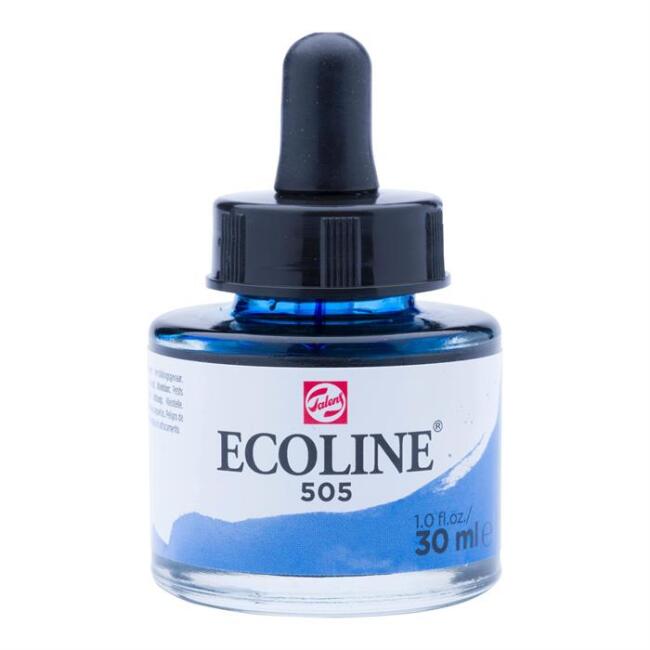 Talens Ecoline Sıvı Sulu Boya 30 ml Ultramarine Light 505 - 1