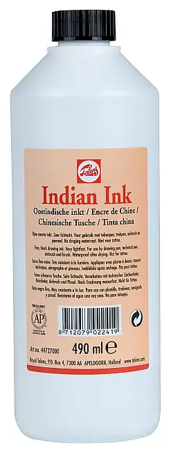 Talens Indian Ink Siyah Çini Mürekkebi 490ml - 1