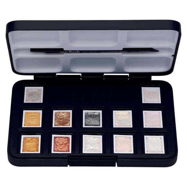 Talens Van Gogh Metalik Yarım Tablet Sulu Boya 12’li Set - 2