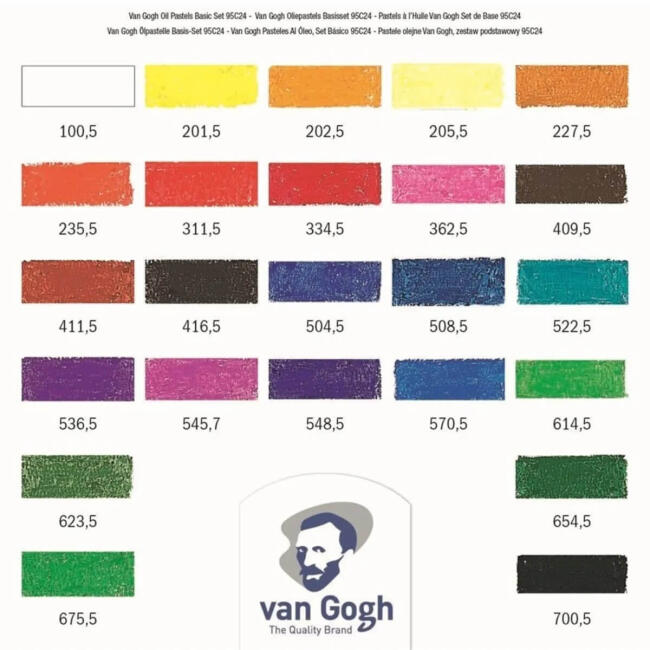Talens Van Gogh Yağlı Pastel Boya Seti 24'lü Basic Renkler 95860024 - 3