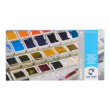 Talens Van Gogh Metal Palet Yarım Tablet Suluboya Seti 48'li 20838648 - VAN GOGH (1)