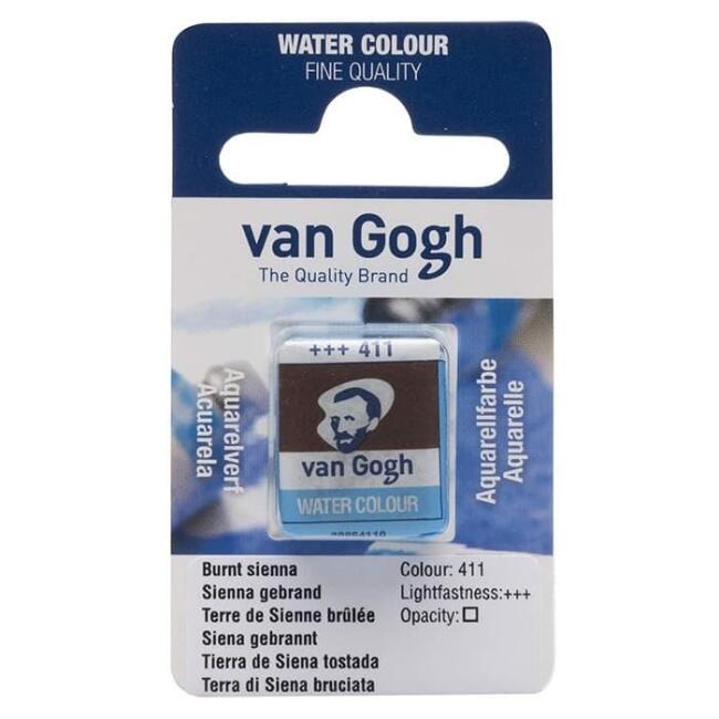 Talens Van Gogh Yarım Tablet Sulu Boya Burnt Sienna 411 - 1