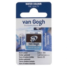 Talens Van Gogh Yarım Tablet Sulu Boya Burnt Umber 409 - Talens