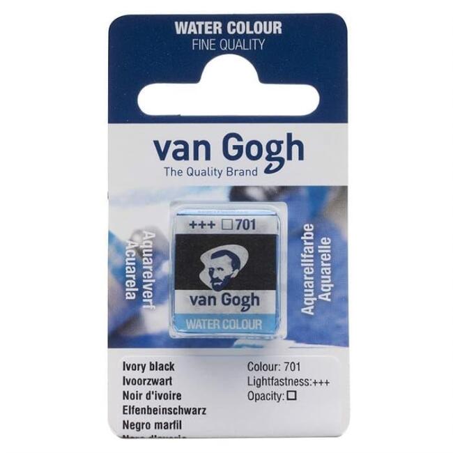 Talens Van Gogh Yarım Tablet Sulu Boya Ivory Black 701 - 1