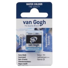 Talens Van Gogh Yarım Tablet Sulu Boya Ivory Black 701 - Talens