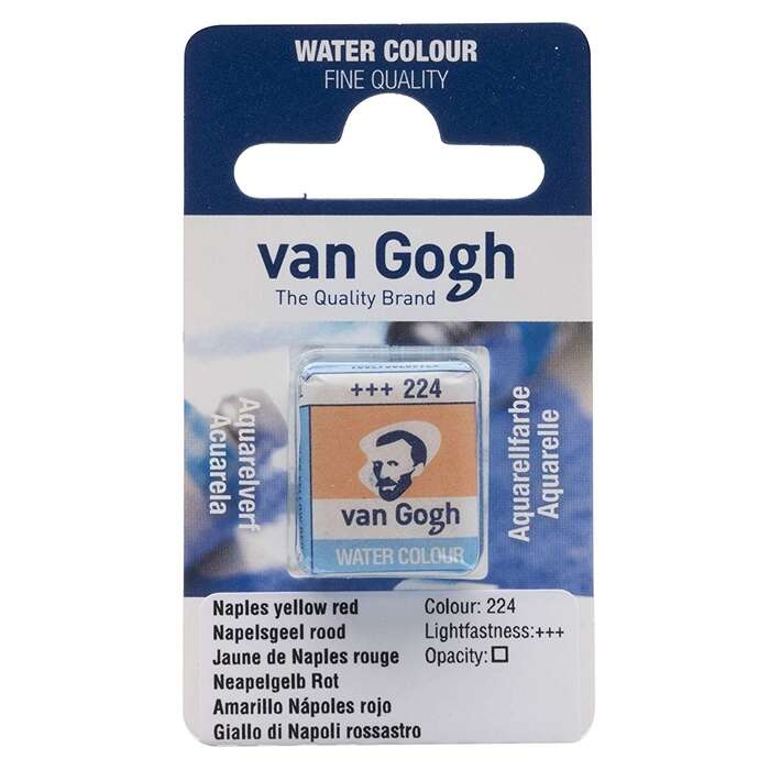 Talens Van Gogh Yarım Tablet Sulu Boya Naples Yellow Red 224