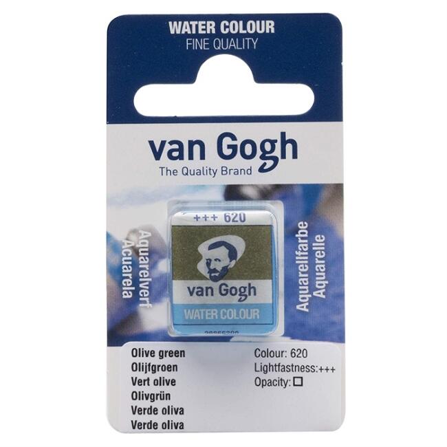 Talens Van Gogh Yarım Tablet Sulu Boya Olive Green 620 - 1