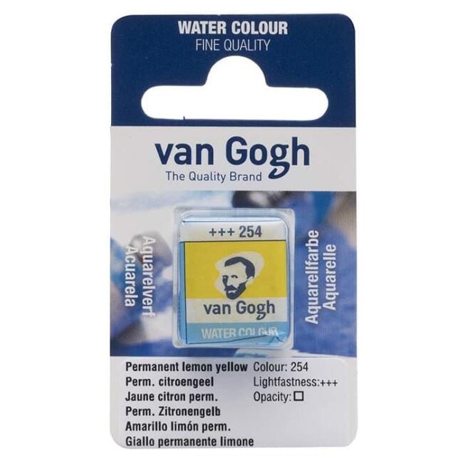 Talens Van Gogh Yarım Tablet Sulu Boya Permanent Lemon Yellow 254 - 1