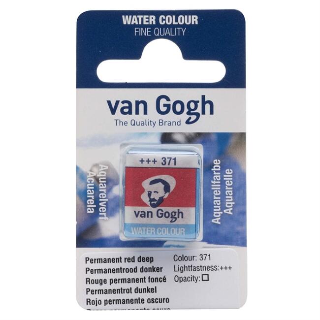 Talens Van Gogh Yarım Tablet Sulu Boya Permanent Red Deep 371 - 1