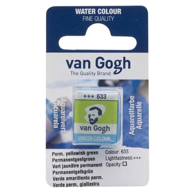 Talens Van Gogh Yarım Tablet Sulu Boya Permanent Yellow Green 633 - 1