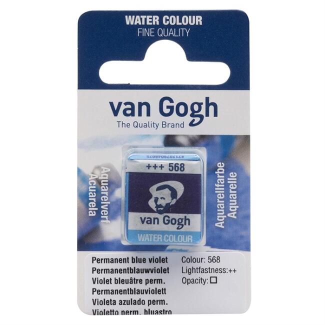 Talens Van Gogh Yarım Tablet Sulu Boya Permanent Blue Violet 568 - 1