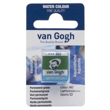 Talens Van Gogh Yarım Tablet Sulu Boya Permanent Green 662 - Talens