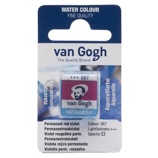 Talens Van Gogh Yarım Tablet Sulu Boya Permanent Red Violet 567 - 2