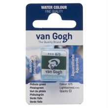 Talens Van Gogh Yarım Tablet Sulu Boya Phthalo Green 675 - Talens