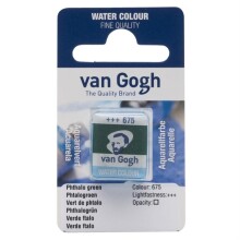 Talens Van Gogh Yarım Tablet Sulu Boya Phthalo Green 675 - Van Gogh