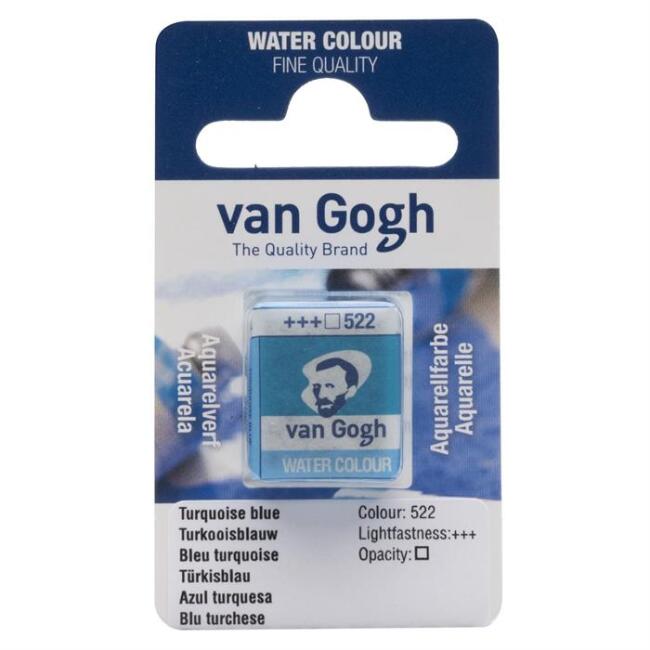 Talens Van Gogh Yarım Tablet Sulu Boya Turquoise Blue 522 - 1