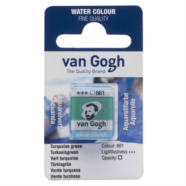 Talens Van Gogh Yarım Tablet Sulu Boya Turquoise Green 661 - 1
