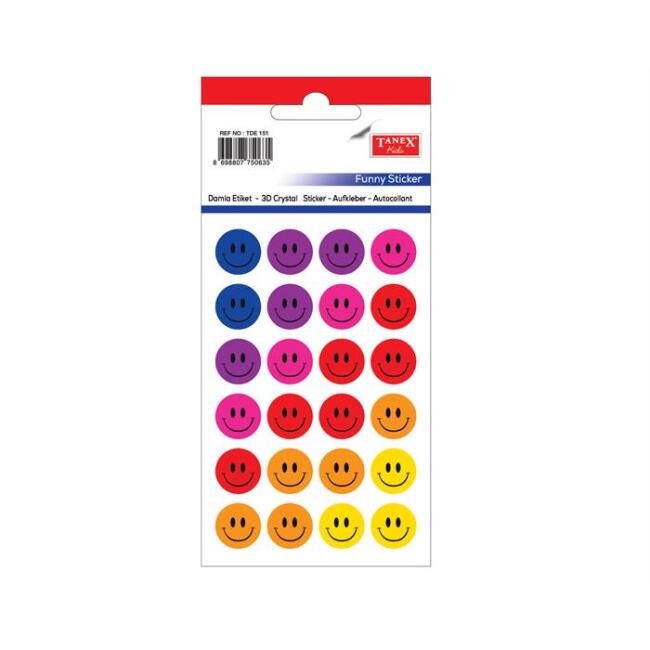 Tanex Etıket Damla Gülen Yüz 15Mm N:Tde-151 - 2