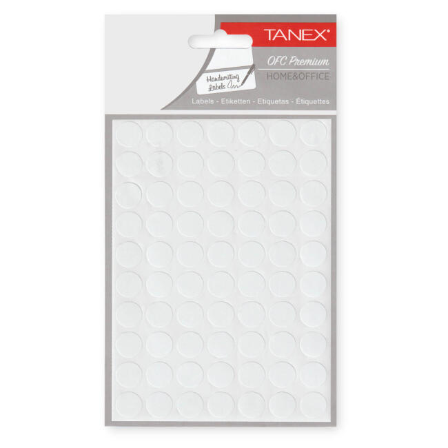 Tanex Yuvarlak Beyaz Etiket 13 mm 700lü OFC-129 - 1