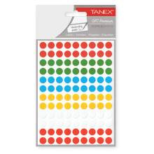 Tanex Yuvarlak Etiket 10 mm 6 Renk 540'lı OFC-128 - Tanex