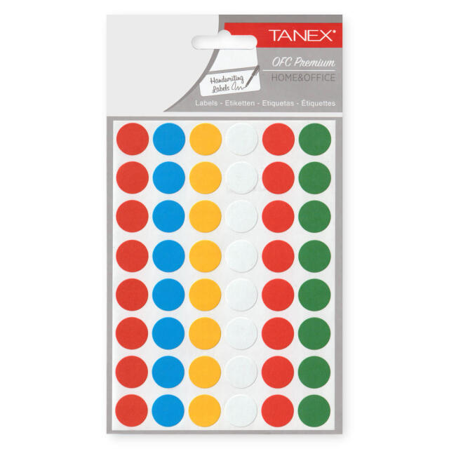 Tanex Yuvarlak Etiket 16 mm 6 Renk 240'lı OFC-130 - 1