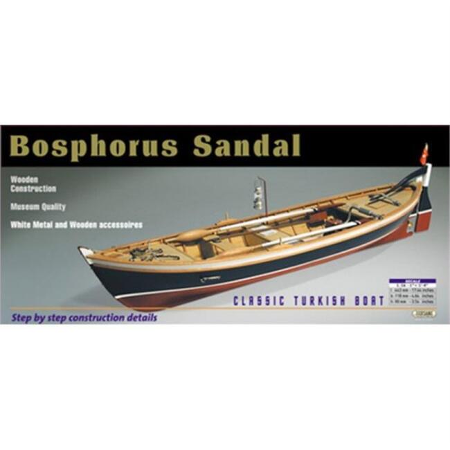 Tersane Maket Ahşap Gemi 1/16 Bosphorus Sandal N:K1601 - 3