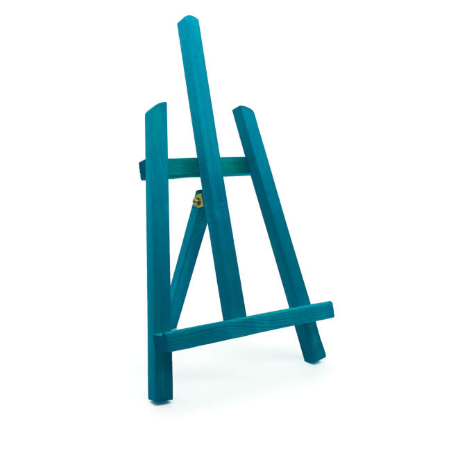 Tigertint Masaüstü Ahşap Ladin Renkli Şövale 40 cm Mavi - 1