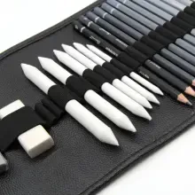 Tigertint Rulo Karakalem Eskiz ve Renklendirme Seti 35 Parça - 4