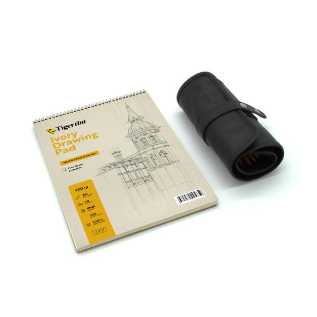 Tigertint Rulo Karakalem Eskiz ve Renklendirme Seti 35 Parça - 1