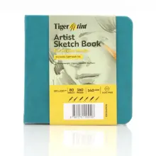 Tigertint Sert Kapak Eskiz Defteri 140 g 12x12 cm 80 Yaprak Turkuaz 100140127 - 1