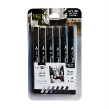 Tinge Twin Marker Set Cool Grey 6 Renk - Tinge