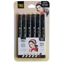 Tinge Twin Marker Set Skin Tones 6 Renk - TINGE